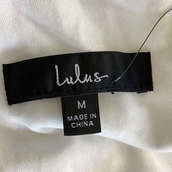 NWT Lulus Number One Cutie White Sleeveless Ruffled Skater Mini Dress Women’s Me - Picture 10 of 11